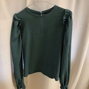 Green long sleeve blouse